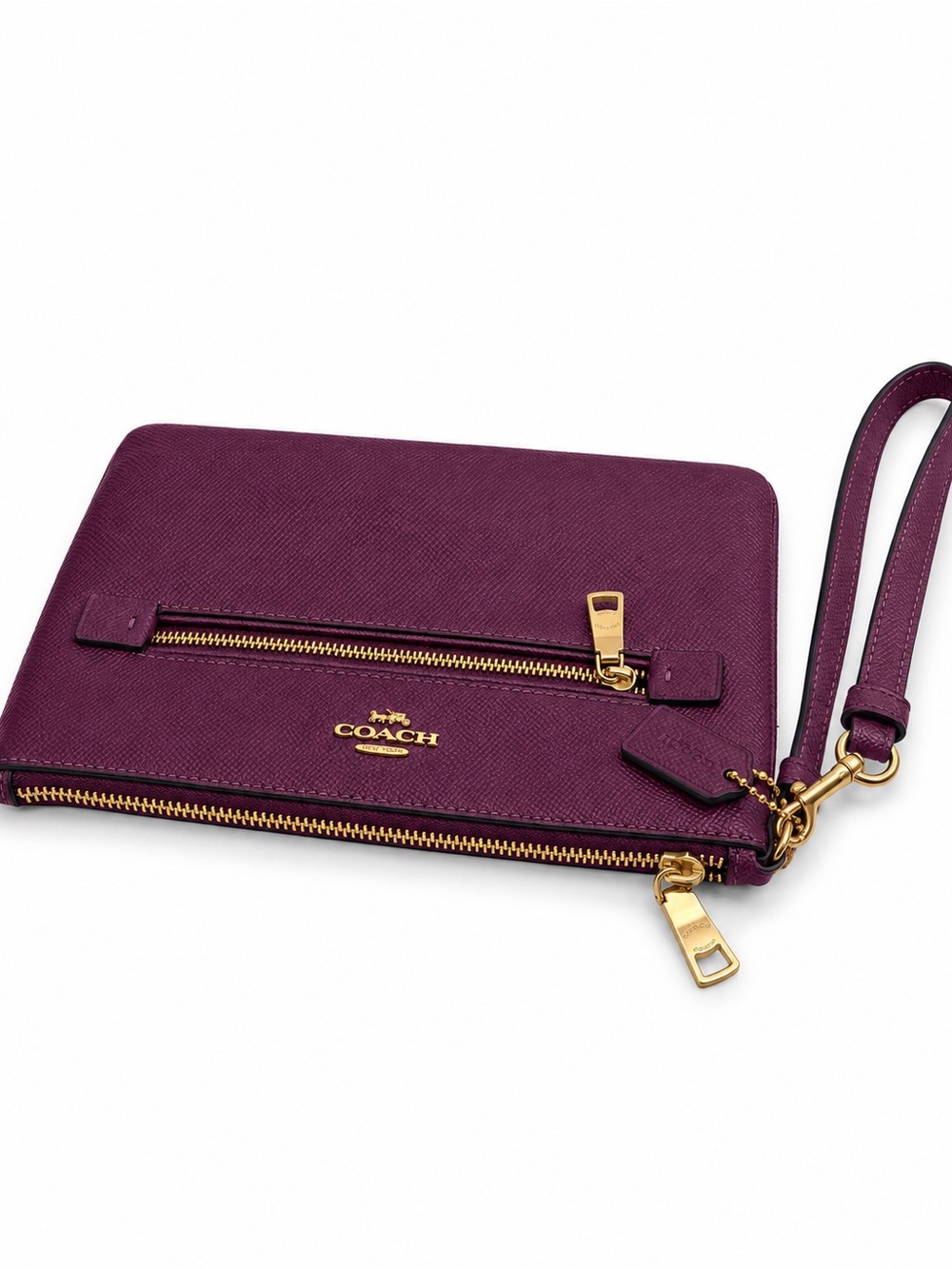 NWT Coach Gallery Pouch Wristlet F79895 Deep Berry - Picture 4 of 10